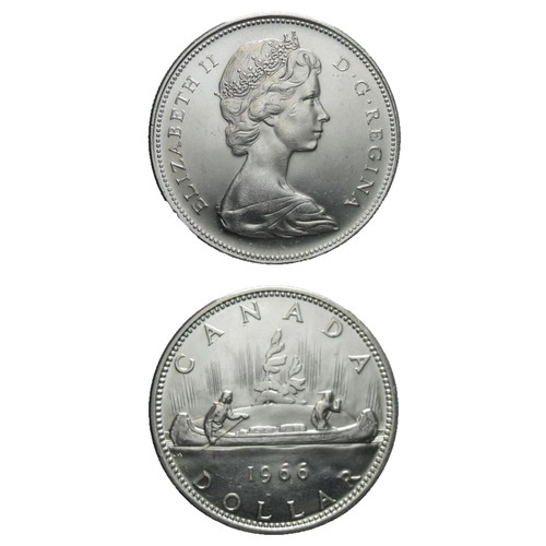 Canada dollaro 1966 canoa - dollaro,