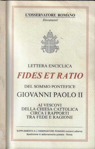 Lettera enciclica fides - enciclica, et