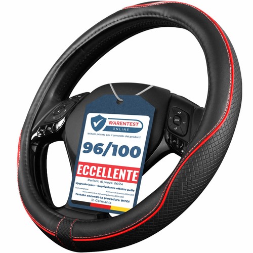 Coprivolante auto rosso - coprivolante, nero