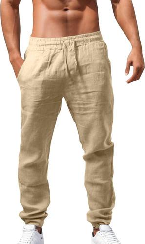 Pantaloni uomo lino pantalone - uomo,