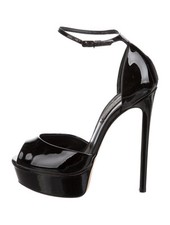 Décolleté platform CASADEI nere in vernice D'Orsay taglia 8 IT 38 ottime condizioni