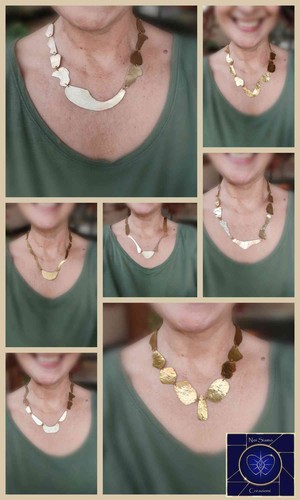 Collana ottone oro - collana,