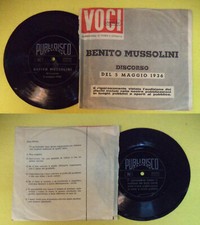 LP 33 7" BENITO MUSSOLINI