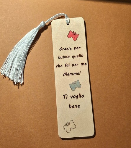 Mamma segnalibro legno fatto - legno,