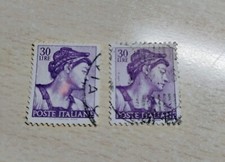 Francobolli 1961 Serie Michelangiolesca Lire 30 Varietà Come Da Foto