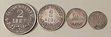 VITTORIO EMANUELE II SERIE DI 4 MONETE DA 20 50 CENTESIMI E 1 e 2 LIRE VALORE
