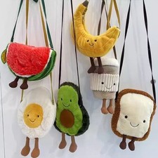 Borsa peluche croissant con