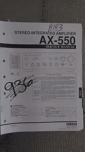 Yamaha 550 manuale - ax-550,