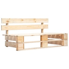Panca da Giardino con Pallet Legno Pino Grigio Rustica Panchina Esterni vidaXL