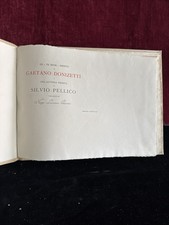 LIBRO NOZZE LUSSANA SILVESTRI LETTERA SILVIO PELLICO GAETANO DONIZETTI BERGAMO 