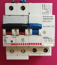 Bticino F82H/6 C6 Salvavita 2P G23/32AC 30mA 400V Magnetotermico