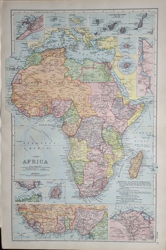 1913 mappa africa isole - 1913,
