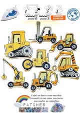 patch bulldozer caterpillar mezzi speciali toppa termoadesiva truck bambino kid