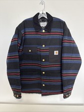 Giacca uomo Carhartt WIP Oregon taglia large nera a righe Starco