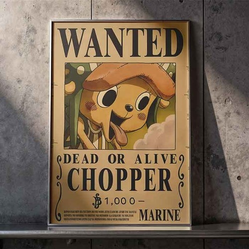 Poster one piece taglia wanted - one,