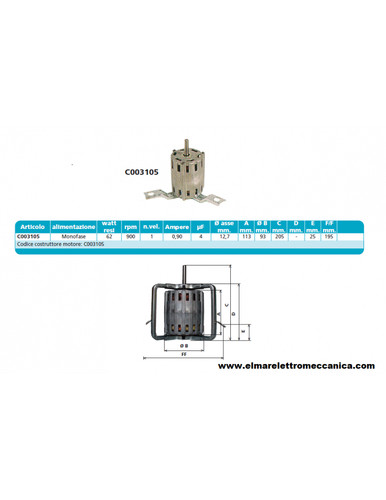 C003105 900 giri motore - 62,