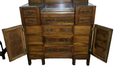 Antico Comò con cassetti e specchio in legno di Noce Barocco Piemonte