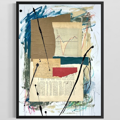 Original mixed media abstract - original,