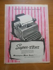 1954 REMINGTON RAND ITALIA MACCHINA DA SCRIVERE SUPER RITER VINTAGE PUB AD