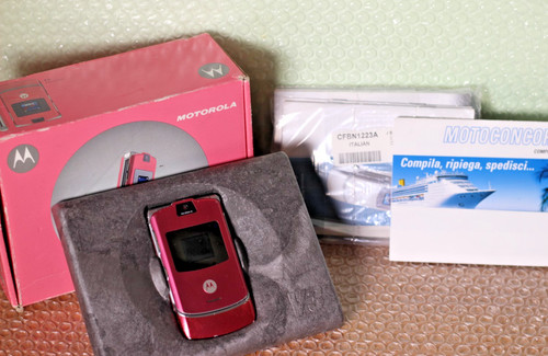 Motorola razr rosa - motorola, v3