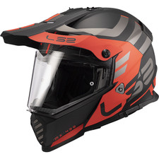 CASCO LS2 MX 436 PIONEER EVO ADVENTURER BLACK ORANGE CROSSOVER