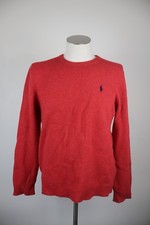 POLO RALPH LAUREN MAGLIONE VINTAGE UOMO Tg M MAN SWEATER CASUAL LOGO LANA WOOL