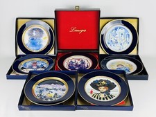 7 Piatti Collezione Natale Limoges Porcellana Con Figure D’Arte Italiana 1980-86
