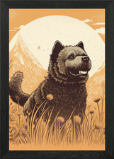 Poster Akita Inu cane Giappone