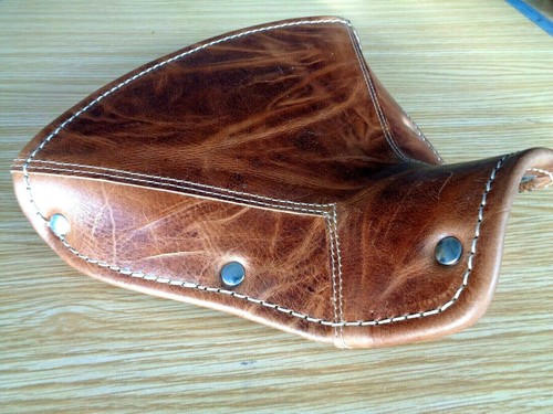 Dessus selle cuir marron pour - cuir,