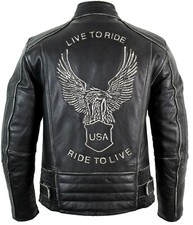 Giacca in pelle da moto antica