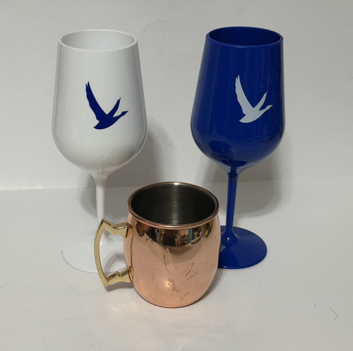 Tazze grigio oca bianco blu - grigio,