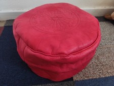 Pouf marocchino rosso pastello