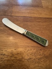 Coltello formaggio Sheffield England inox smaltato Danforth manico peltro fine