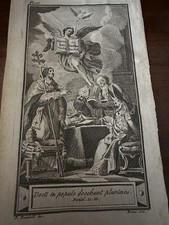 Antica Incisione Stampa Sacra Religiosa