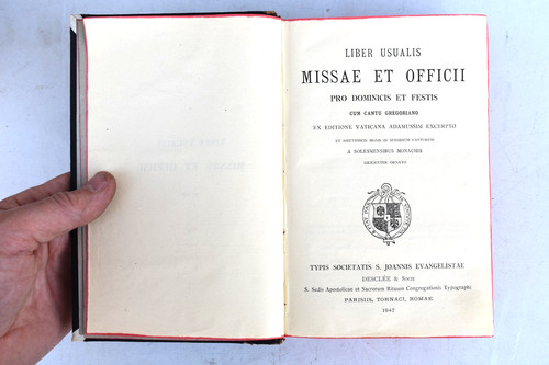 Vecchio libro liber usualis - vecchio,