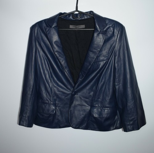 Giacca blazer pelle - blu, navy