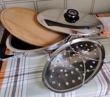 ? AMC PENTOLA OVALE ADATTA PER ROSTICCERIA O PESCIERA   Nuova