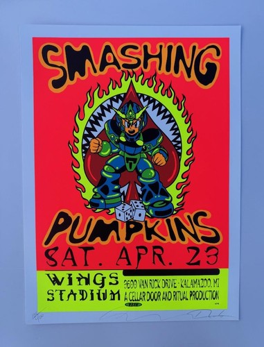 Taz smashing pumpkins poster - taz,