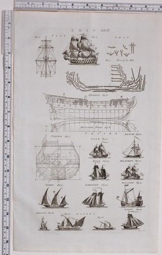 1788 antico stampa nave vessel - 1788,