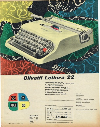 Olivetti lettera anno 1951 - olivetti, 22