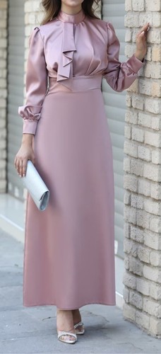 Abito sera rosa cipria - ,