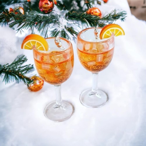Orecchini unici aperol spritz - orecchini,