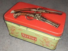 Scatola latta vintage Droghificio Sartori Bassano del Grappa Pagani Pistole