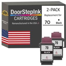 Cartuccia di inchiostro compatibile DoorStepInk per Lexmark #70 nero confezione doppia - USA