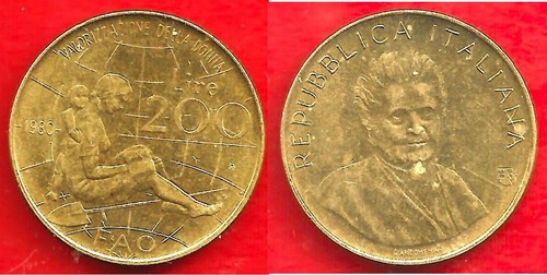 Italie 200 lire 1980 fao - lire,