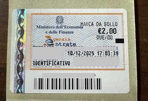Marca bollo euro nuova - marca, 2