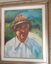 FRANCO AZZINARI Quadro olio su