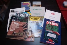 Lotto riviste, libri e cataloghi modellismo ferroviario trenini: Lima, Peco, ecc