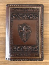 Portadocumenti In Pelle Made In Italy Vintage Anni 60 Copertina Stemma Giglio