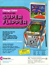 Super Flipper Chicago volantino/annuncio/opuscolo per monete